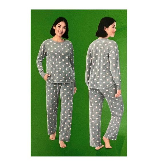 Kate Spade Women's Grey Polka Dot Pyjama Set: 2 Pieces / Various Sizes - Picture 3 of 3